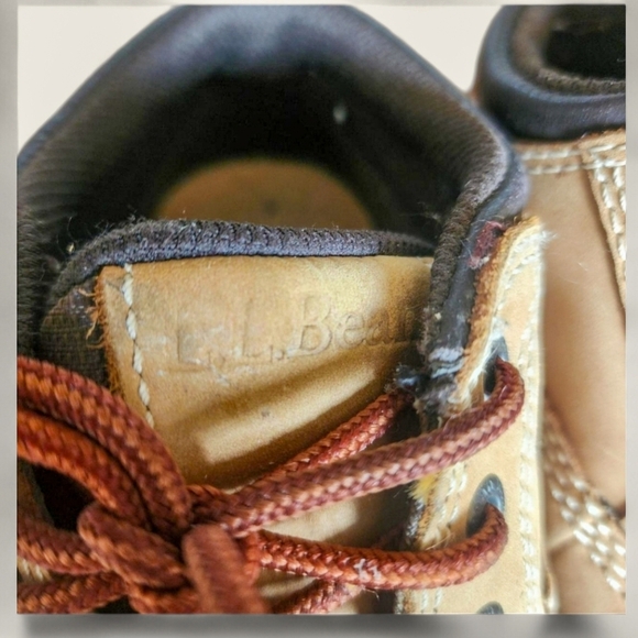 LL Bean Duck Boots Ankle Brown Tan Lace‎ Up Rain Snow Women's 7.5 - Picture 3 of 8